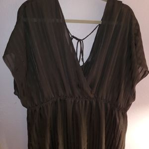 Black babydoll blouse